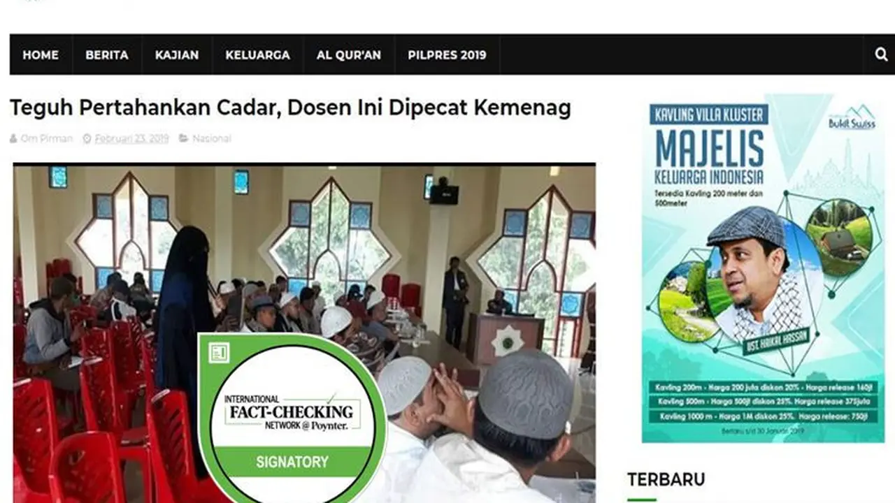 [Cek Fakta] Dosen Bercadar