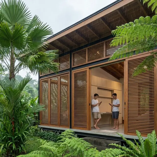 Desain Rumah Modern Tropis 1 Lantai Tren 2026