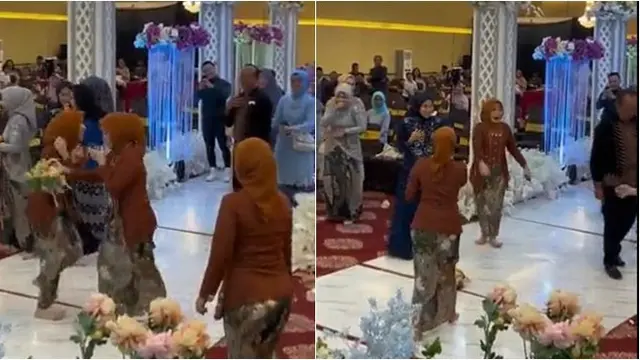 Momen Bridesmaid Menolak Bunga yang Dilempar Pengantin Ini Bikin Geleng Kepala