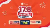 Shopee kembali memeriahkan dengan menghadirkan kampanye Shopee 17.8 Festival Pilih Lokal, sejak tanggal 10 hingga 17 Agustus 2023.