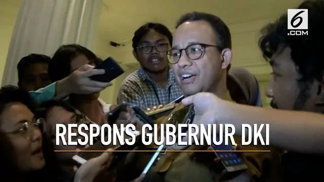 Gubernur DKI Anies Baswedan memberi komentar terkait rekomendasi Ombudsman soal penutupan Jalan Jatibaru