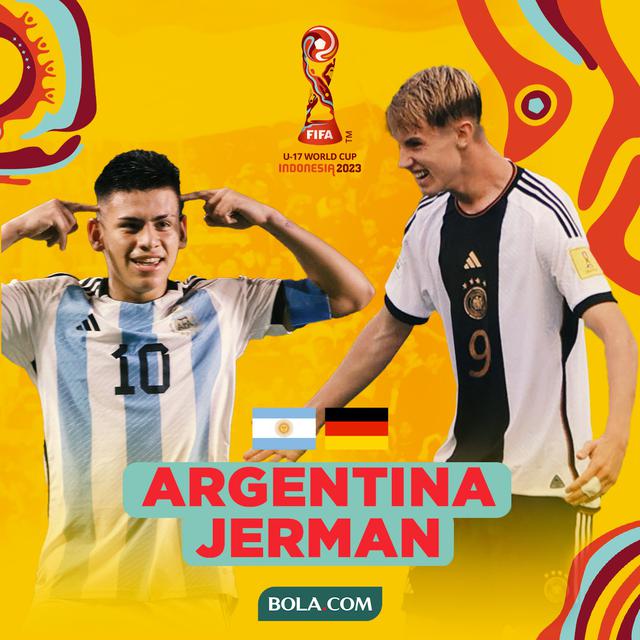 Semifinal Piala Dunia U-17 - Argentina Vs Jerman_Duel Pemain: Claudio Echeverri dan Max Moerstedt