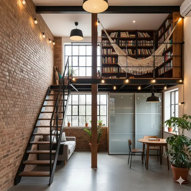 Rumah Mezzanine dengan Konsep Industrial Modern. Gemini