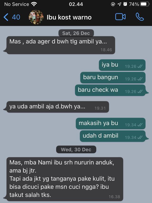 7 Chat Kocak Penghuni dengan Ibu Kost Ini Bikin Tepuk Jidat