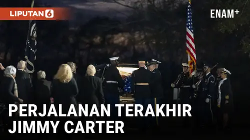VIDEO: Perjalanan Terakhir Peti Jenazah Mantan Presiden Jimmy Carter Menuju Kampung Halamannya di Georgia