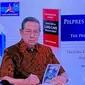 Ketua Majelis Tinggi Partai Demokrat Susilo Bambang Yudhoyono (SBY) meluncurkan buku berjudul 'Pilpres 2024 &amp; Cawe-cawe Presiden Jokowi'. (Istimewa)