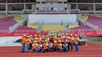 Pgs Direktur Enterprise & Business Service Telkom Venusiana  bersama SATGAS ASEAN Para Games XI TelkomGroup melakukan peninjauan di venue Stadion Manahan, pada Rabu (27/07).