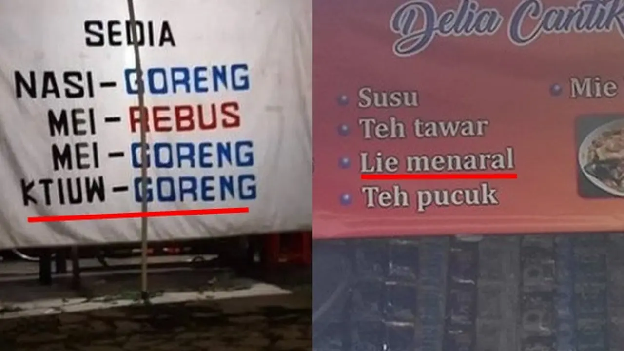 6 Spanduk Jualan Salah Tulis Ini Kocak, Bikin Pembeli Mikir Dua Kali