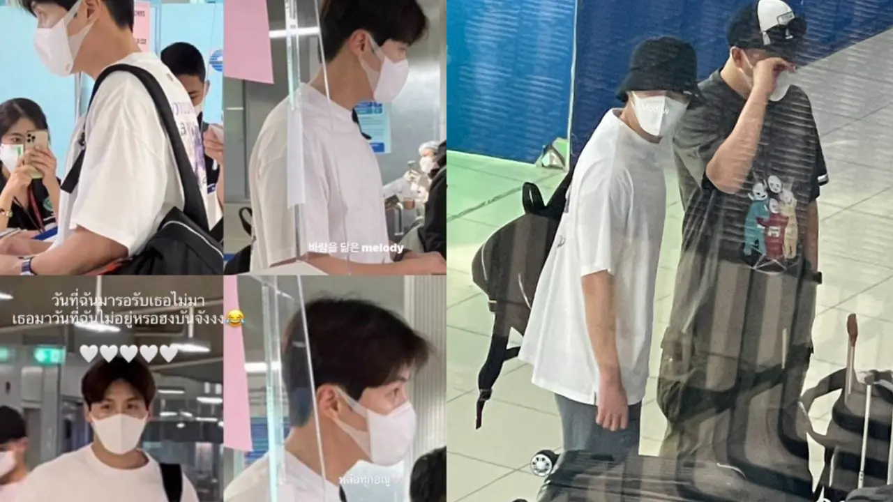 Potret Kim Seon Ho saat tengah melakukan perjalanan ke Thailand, 31/3/2022. (Sumber: Twitter)