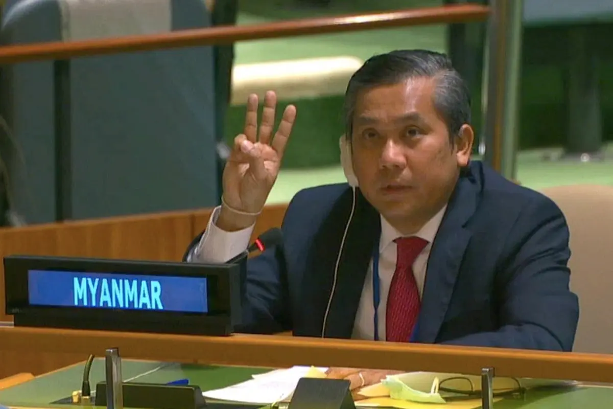 Duta Besar Myanmar untuk PBB Kyaw Moe Tun memohon tindakan internasional dalam membatalkan kudeta militer di negaranya [United Nations TV]