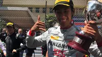 Sean Gelael meraih podium kedua pada feature race GP Monako. (Prema Racing)