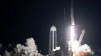 Roket Falcon 9 SpaceX meluncurkan empat astronaut dari Bumi ke ISS (Foto: NASA/Joel Kowsky).