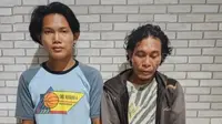 Alex dan Abi, dua preman yang viral palak taksi online di Pelabuhan Makassar (Liputan6.com/Fauzan)