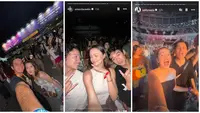 Potret Pasangan Artis Nonton Konser Bruno Mars. (Sumber: Instagram/juniorrobertss/rantymaria)