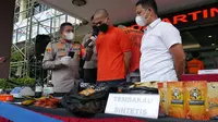 Satresnarkoba Polres Metro Jakarta Selatan membongkar industri rumahan tembakau sintetis. (Istimewa)