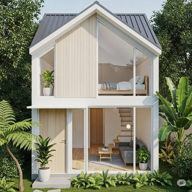 Rumah 4x4 Gaya Skandinavia