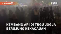Insiden terjadi saat kembang api meledak mengarah ke penonton di Tugu Jogja. Kronologi bermula dari pasangan bertengkar, pria memaksa menyalakan petasan besar