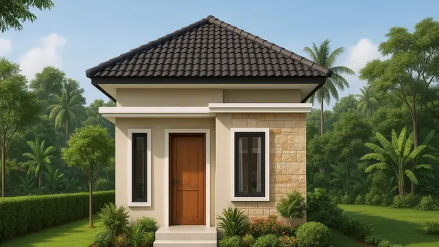 Model Rumah Sederhana Ukuran 6x9 di Desa (Sumber Gambar: Meta AI)