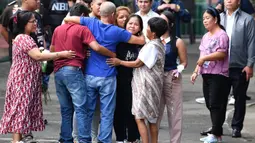 Mary Jane Veloso merupakan terpidana mati kasus penyelundupan 2,6 kilogram heroin yang ditangkap di Bandara Adisutjipto, Yogyakarta, pada April 2010 silam. Mary Jane divonis hukuman mati oleh Pengadilan Negeri Sleman pada Oktober 2010. (TED ALJIBE/AFP)