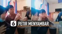 Niatnya membuat video ketika sedang makan mie. Beberapa pemuda ini kaget karena ada petir menyambar.