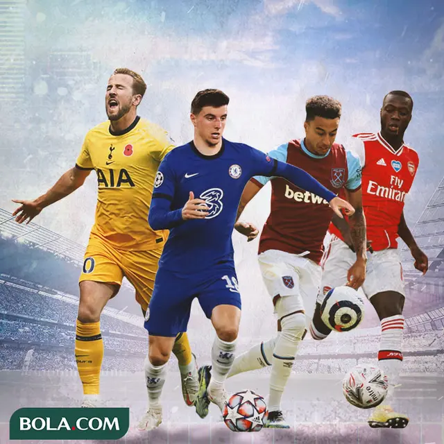 Premier League - Harry Kane, Mason Mount, Jesse Lingard, Nicolas Pepe