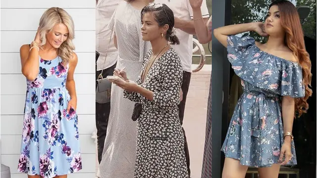 Tetap Cantik Saat Liburan dengan Gaun Floral