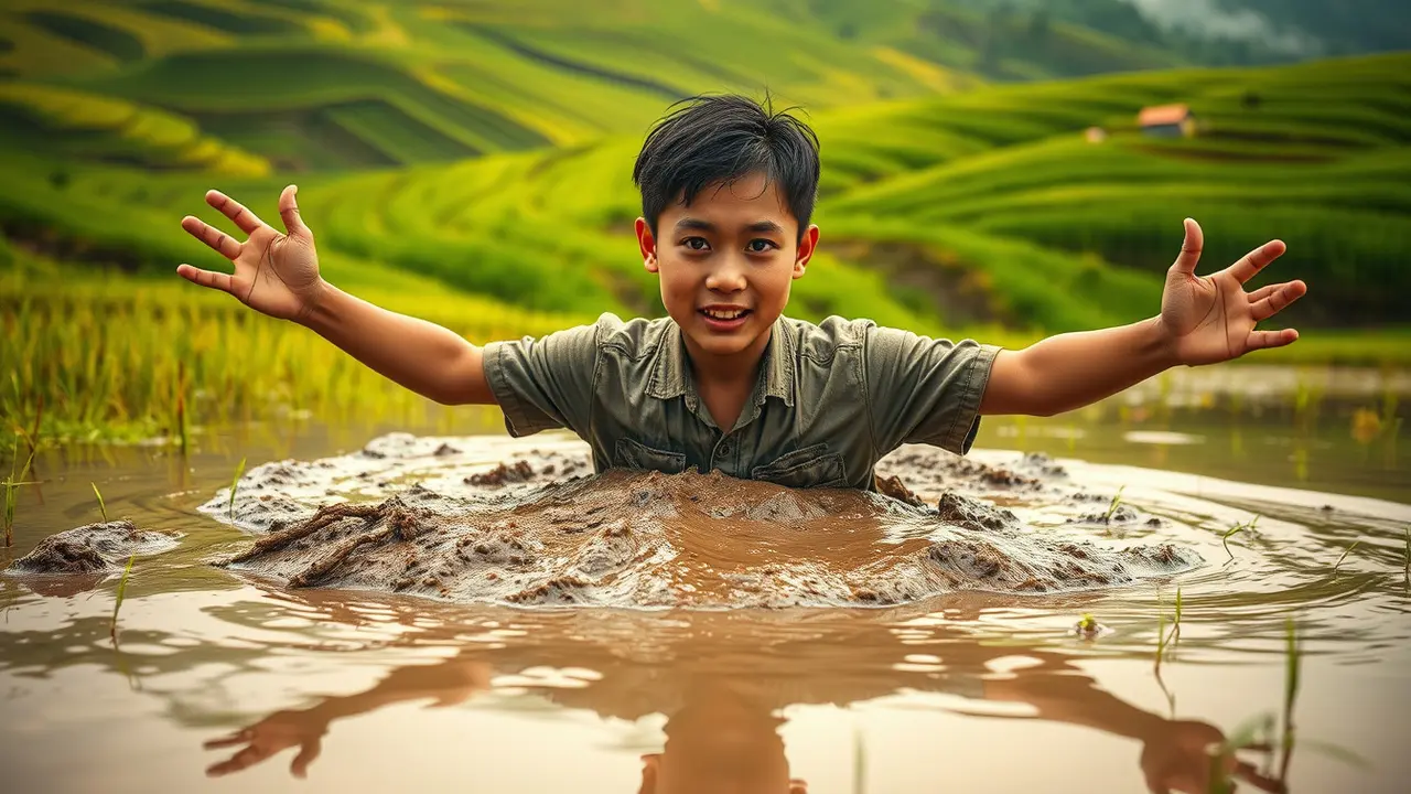 arti mimpi masuk lumpur sawah