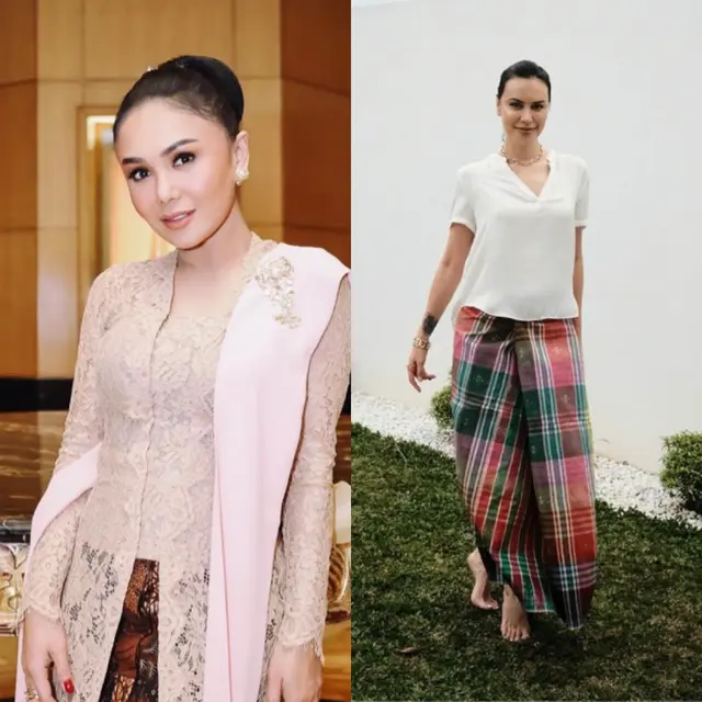 Adu Gaya Yuni Shara dan Sophia Latjubaq, credit (@yunishara36) /(@sophia_latjuba88)