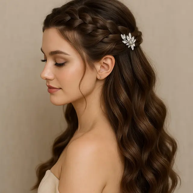 Model Rambut Kepang Mahkota untuk Pesta