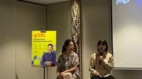 Mantan atlet bulu tangkis kelas dunia Greysia Polii berbisnis sepatu dan pakaian dengan nama 'Fine Cousel'. (Tasha/Liputan6.com)