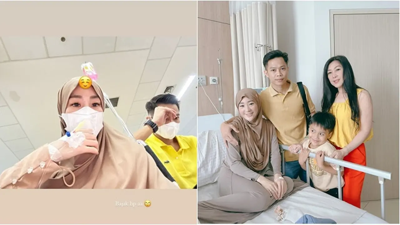 6 Potret Larissa Chou Dilarikan ke Rumah Sakit, Ikram Rosadi Jadi Suami Siaga