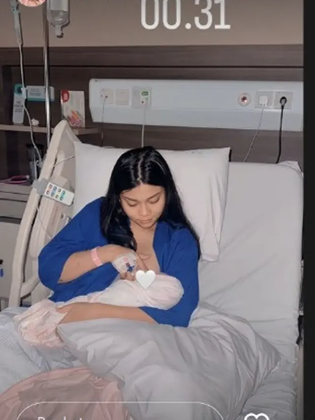 Momen Perjuangan Hanum Mega Melahirkan Anak Kedua