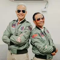 Kedua makin kece dengan kacamatanya, Ganjar dengan kacamata berlensa hitam dan Mahfud berlensa coklat. [@ganjar_pranowo]
