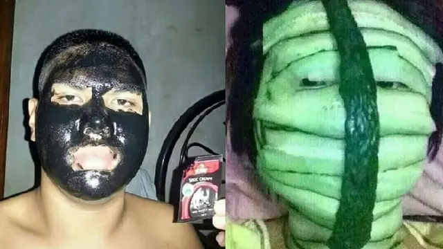 9 Aksi Kocak Saat Pakai Masker Bikin Gagal Paham