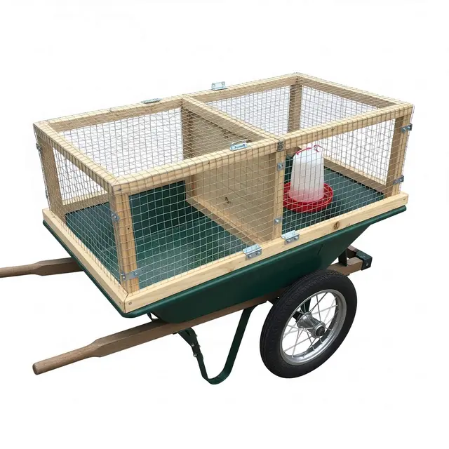 Desain Kandang Ayam Beroda dari Gerobak Bekas