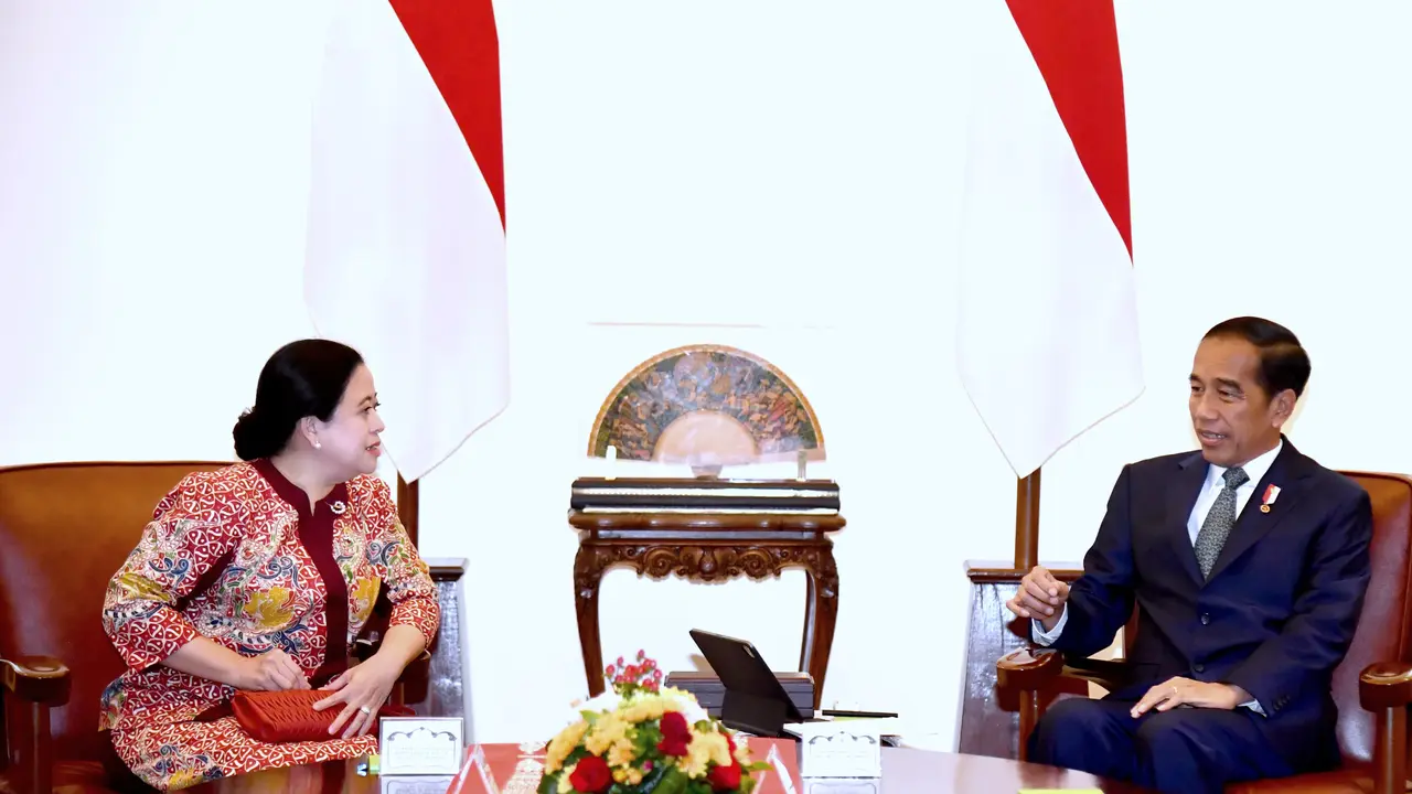 Puan dan Ketua Parlemen MIKTA Bertemu Jokowi di Istana