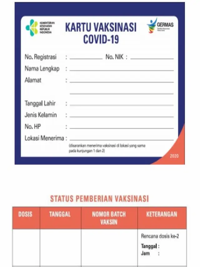 Kartu Vaksinasi COVID-19