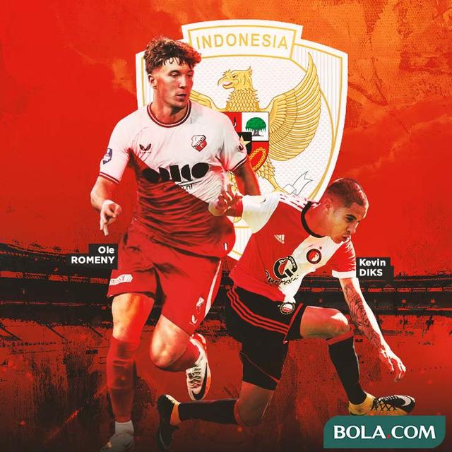 Timnas Indonesia - Ilustrasi Ole Romeny dan Kevin Diks