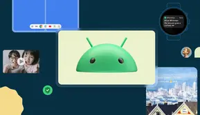 Logo baru Android yang diam-diam sudah dipajang Google di sejumlah kesempatan. (Dok: Google)