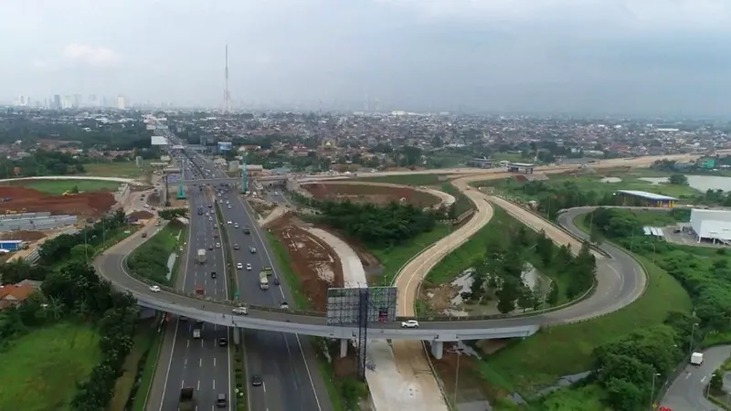 Jembatan Kunciran Junction Km 15+500 arah Serpong menuju Bandara Soekarno-Hatta (Soetta). (Dok Jasa Marga)