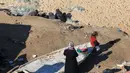 Kedua belah pihak yang bertikai (Hamas dan Israel) menyepakati gencatan senjata. (Mahmud Hams/AFP)