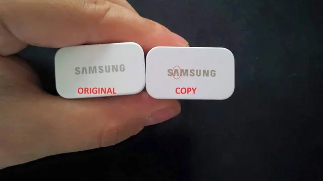 Jenis tulisan asli dan palsu pada Samsung