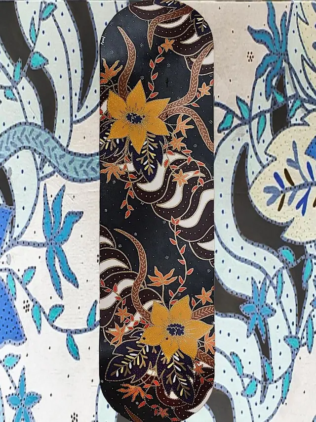 Remaja Ini Desain Papan Luncur dengan Batik Lukis, 3 Hasilnya Bikin Takjub