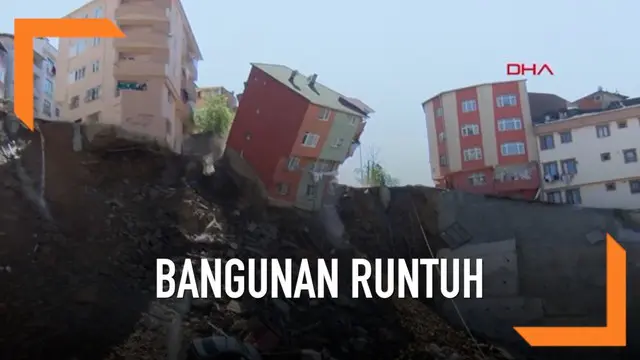 Sebuah bangunan empat lantai runtuh di Istanbul. Tidak ada yang terluka dalam insiden ini.