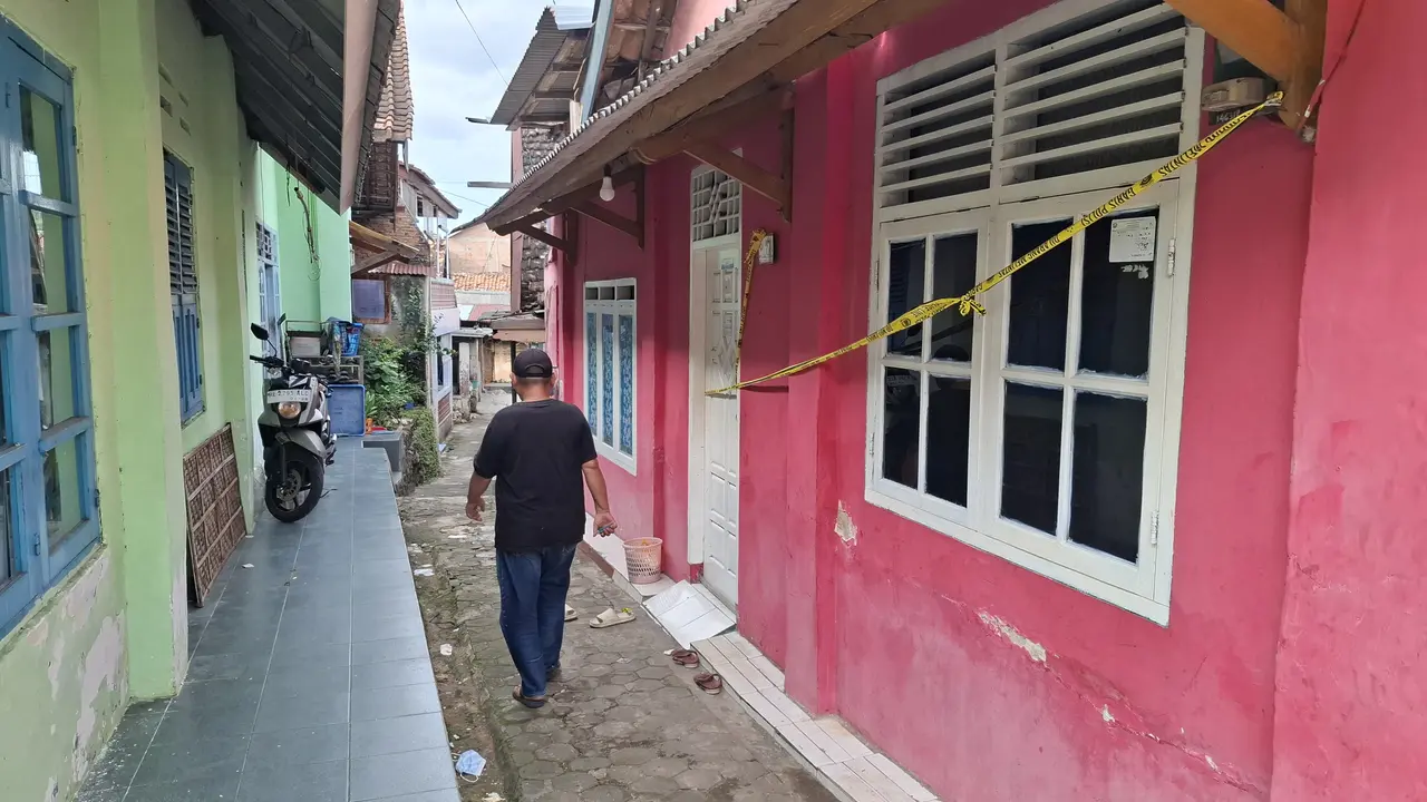 Lokasi kejadian pembunuhan seorang janda di Bandar Lampung