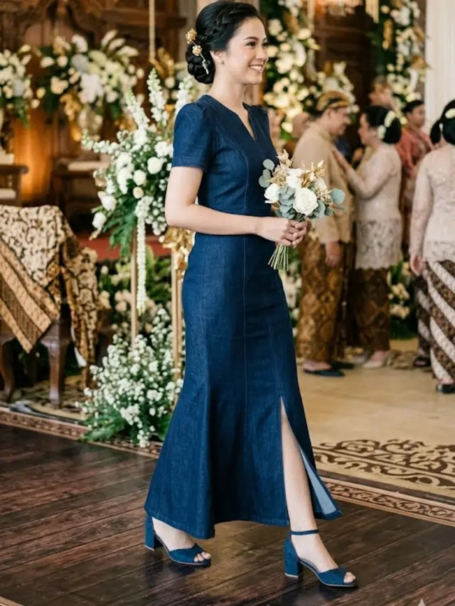Model Baju Bridesmaid Denim