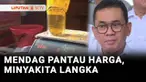 Menteri Perdagangan, Budi Santoso, meninjau Pasar Ciracas, Jakarta Timur, untuk memantau harga bahan kebutuhan pokok menjelang lebaran. Di pasar tradisional Karawang, Jawa Barat, pedagang mengeluh langkanya Minyakita 1 liter.