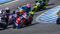 M. Kiandra Ramadhipa saat mentas di seri European Talent Cup di Sirkuit Jerez, Spanyol. (Astra Honda Motor)
