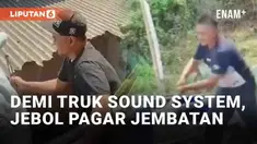 Media sosial akhir-akhir ini dibuat kejut oleh aksi nekat warga yang menggelar parade sound system. Warga merusak sejumlah bangunan karena menghambat akses truk sound yang hendak melintas. Salah satunya aksi merobohkan pagar jembatan berikut.