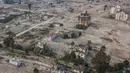 Pemerintah setempat mencatat, nyaris 7.500 bangunan runtuh di pusat kota Kahramanmaras. (Ozan KOSE/AFP)